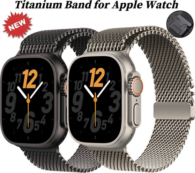 CHIICSMART Uhrenarmband Titan, Milanaise, Silber, Unisex - Bild 1
