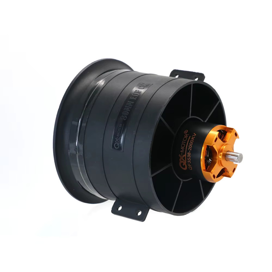 QX-MOTOR 80mm EDF 12-Blatt Impeller mit 3538 RC Brushless Motor KV2200 Schub 120A ESC für 6S Jet Flugzeug - Bild 2