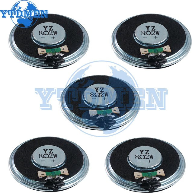 YTDMEN Ultradünne Horn Lautsprecher Kit 2W 8 Ohm Durchmesser: 40 mm, Schwarz, 5/10 Stück für Arduino - Bild 1