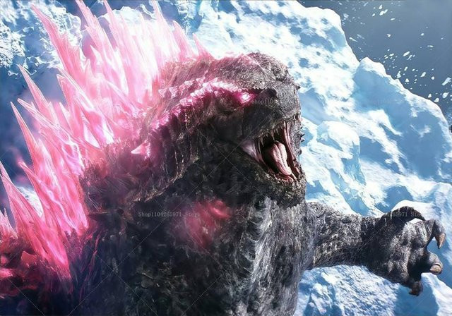 Godzilla vs King Kong Cartoon Hintergrund Banner für Kindergeburtstag Party Dekoration, Multicolor, B: 180 cm, H: 120 cm - Bild 1