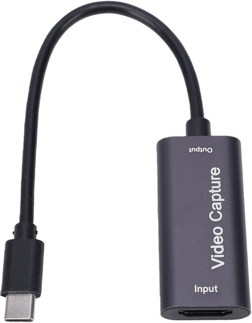Fishine HD Multimedia Video-Aufnahmekarte mit USB-C-Schnittstelle in Schwarz für Live-Streaming und Programmaufzeichnung - Bild 1
