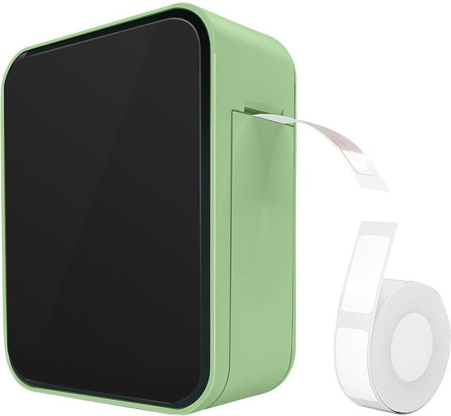 Marklife Kabelloses Etikettiergerät in Grün mit Bluetooth und USB-C, Wiederaufladbares Thermo-Etikettiergerät für den mobilen Einsatz - Bild 1