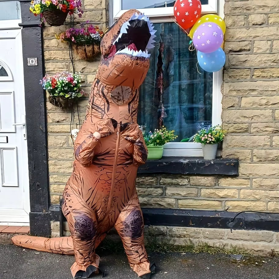 Hangchen Family Dinosaurier Aufblasbares Tyrannosaurus Rex-Kostüm, Set - Bild 2