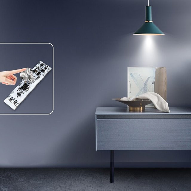 GGBEE Touch Sensor Schalter DC 12V 24V Dimmer Modul in Weiß mit Aluminiumgehäuse für Smart Home LED Licht Steuerung 36W 3A - Bild 1
