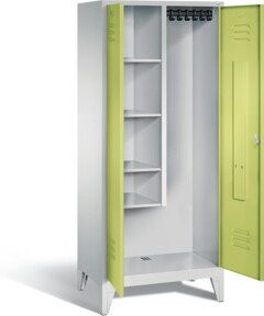 C+P Garderobenschrank Classic aus Stahl, Farbe Viridingrün und Lichtgrau, H x B x T: 185 x 81 x 50 cm - Bild 1