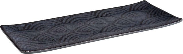 APS Tablett Dark Wave rechteckig schwarz B/T/H: 29 x 12 x 1,5 cm - Bild 1
