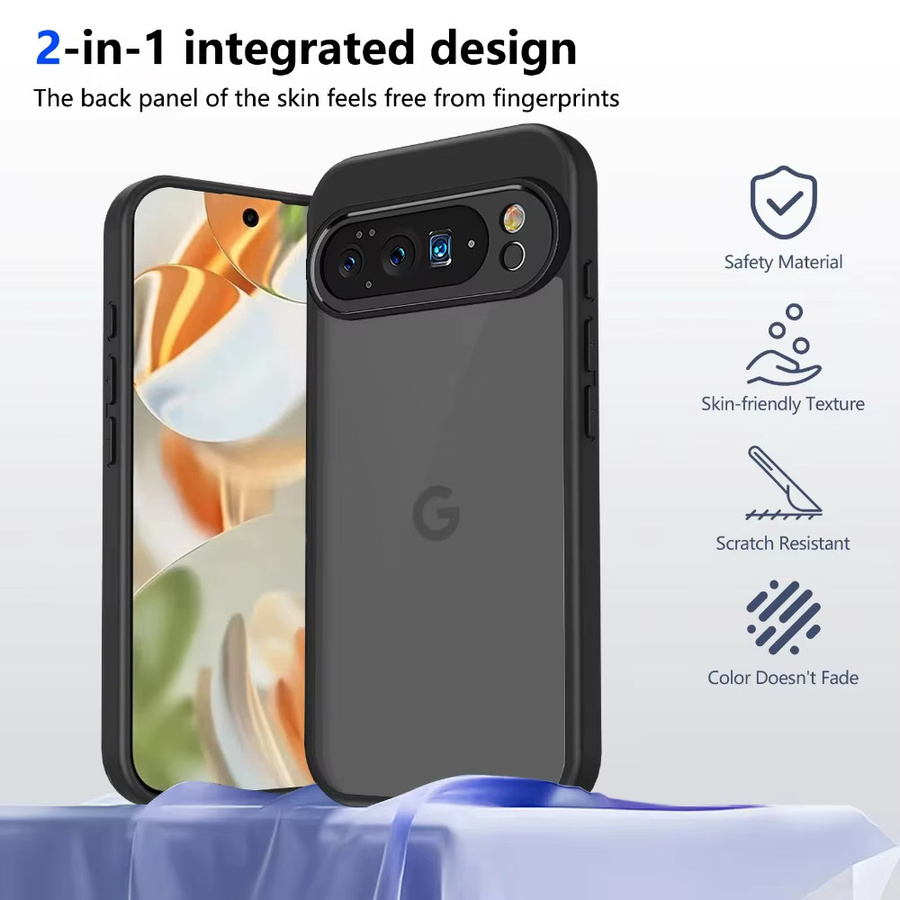 Transparente TPU Schutzhülle für Google Pixel 10 und 9A Pro XL, ultradünne und stoßfeste Handyhülle in Clear/Weiß - Bild 3