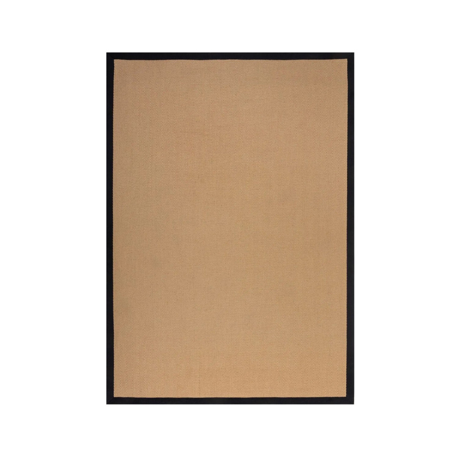 Flair Rugs Kurzflorteppich Kira in Jute-Optik mit Fischgrätmuster, Beige-Schwarz, B: 290 cm, T: 200 cm - Bild 2