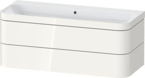 Duravit Möbelwaschtisch-Unterschrank Happy D.2 Plus in Weiß Hochglanz mit 2 Schubladen, Breite: 117,5 cm, Tiefe: 49 cm - Bild 1
