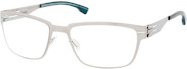 ic! berlin IC 5332 Korrektionsbrille, Halbrand, Rechteckig, Metall, Herren, silver transparent - Bild 1