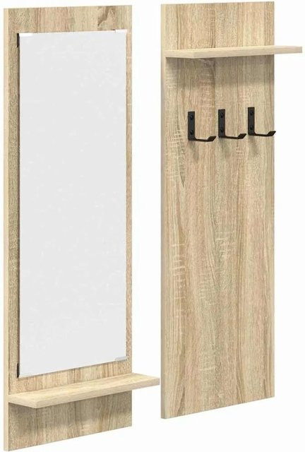 vidaXL Wandmontierter Nachttisch in Sonoma-Eiche, modern, B/T/H: 70 x 10 x 90 cm - Bild 1
