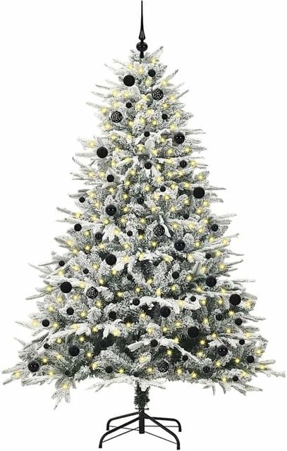 vidaXL Künstlicher Weihnachtsbaum Tabletop in Grün mit Vorbeleuchtung und Kugelset - Bild 1