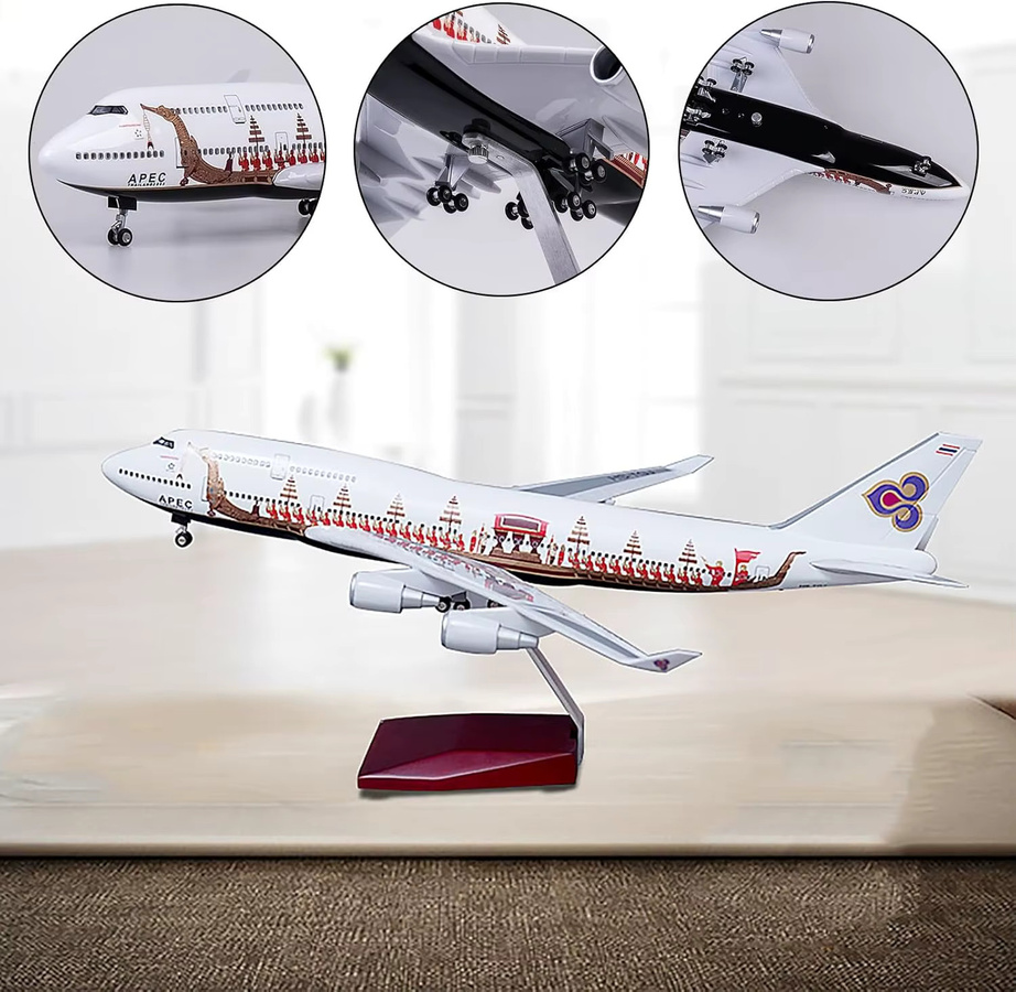 ZOCO Thai Airways Dragon Boat B747, Modellflugzeug, 1:150, Kunststoff - Bild 5
