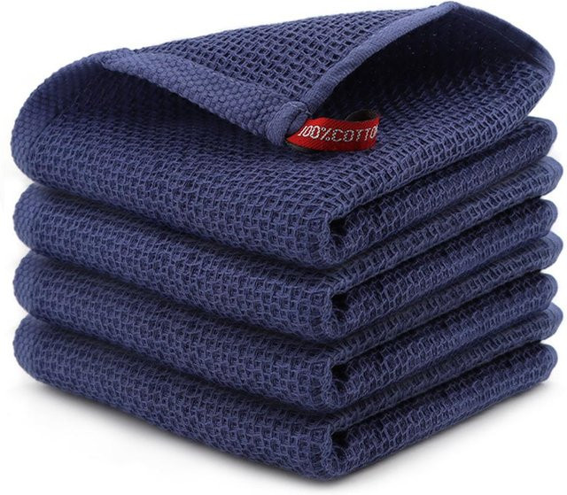 6er Set Bestbags Baumwoll-Geschirrtücher in Blau, weich und saugfähig - Bild 1