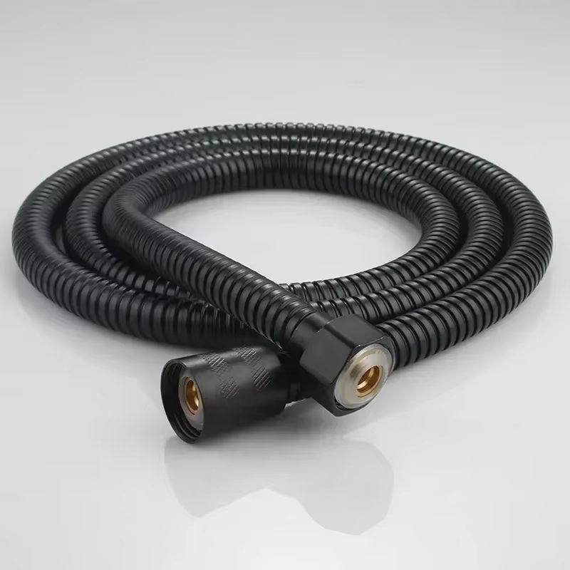 Flexibler Bewässerungsschlauch und Duschschlauch aus Edelstahl SUS304 in Schwarz und Silber, Länge: 1,5 m bis 2 m - Bild 2