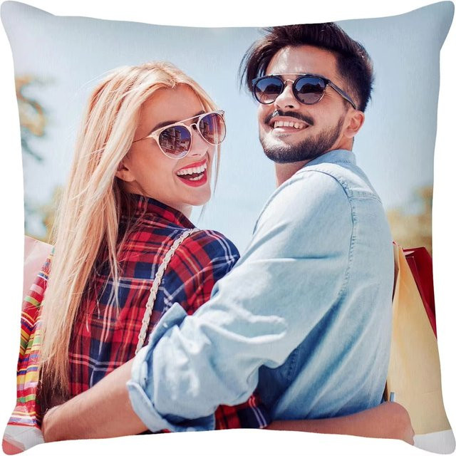 Personalisierter Foto-Kissenbezug zweiseitig als individuelles Liebes-Andenken für Valentinstag, Breite: 45 cm, Höhe: 45 cm - Bild 1