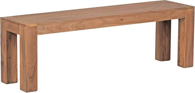 Wohnling Sitzbank aus Akazie in Natur, Farbe: Braun/Beige, B/H/T: 140 x 45 x 35 cm - Bild 1