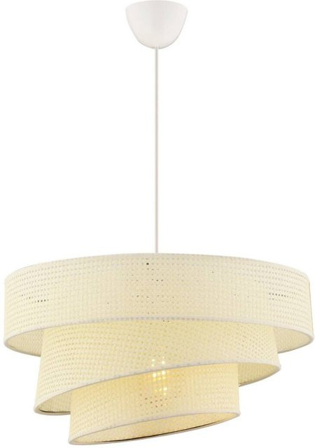 Opviq Pendelleuchte Couper in Weiß aus Metall und Baumwolle, B/T/H: 40 x 40 x 72 cm, E27, 1 Leuchtmittel - Bild 1