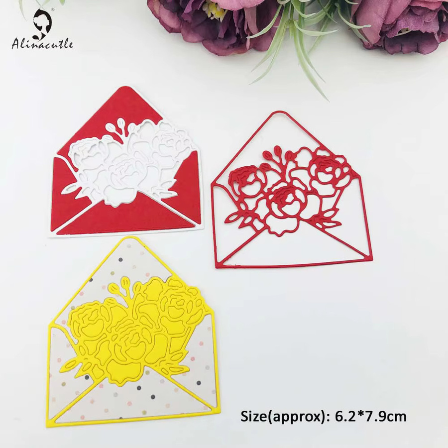 Alinacutle Metall-Stanzform Rosen-Umschlag für Scrapbooking und Papierhandwerk in Multicolour - Bild 3