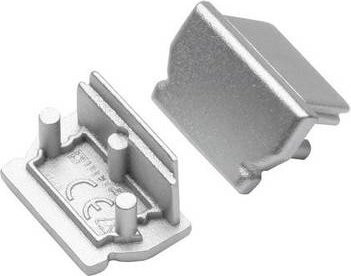 Brumberg Endkappen-Set aus Aluminium und Kunststoff in Schwarz und Silber - Bild 1