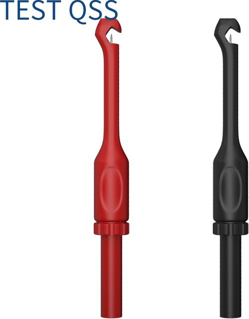 QSS Mini Test Probe Clip Set mit 2 Stück für nichtzerstörende Draht-Piercing-Messungen und 4mm Jack-Punktion-Testhaken - Bild 1