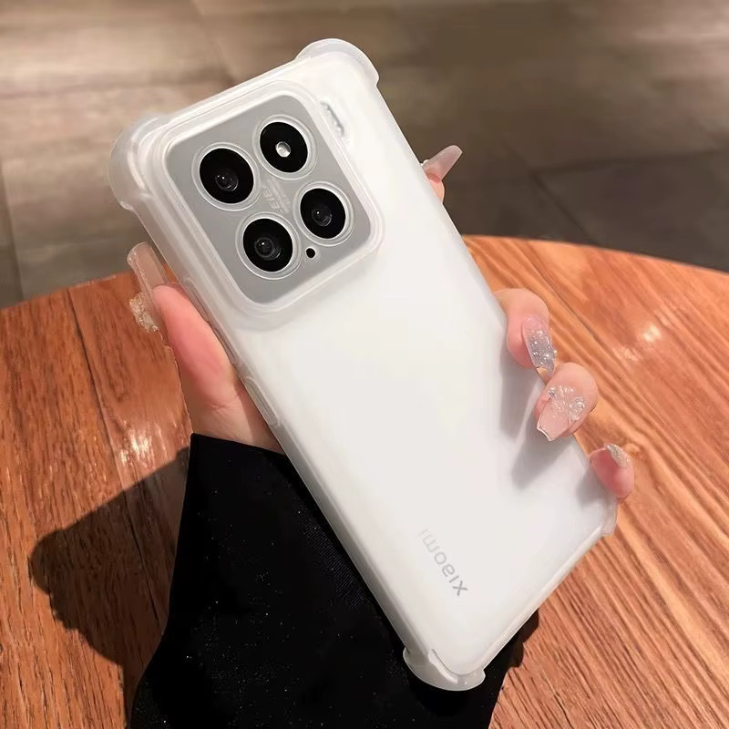 Stoßfeste Handyhülle im Eisnebel-Look für Xiaomi 17T Pro, 15T Pro und 17T Ultra Slim, transparent mit Airbag-Schutz an den Ecken - Bild 2
