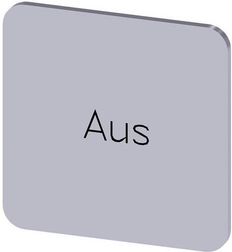 Siemens Bezeichnungsschild quadratisch 3SU1900-0AF81-0AC0 in Silber und Schwarz, B: 22 mm, H: 22 mm, 10 Stück - Bild 1