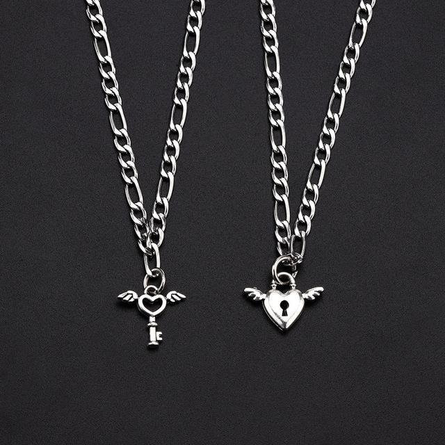 Lucky Star Jewelry Halskette, Herz Anhänger, Edelstahl, Silber, Damen, 50cm - Bild 1
