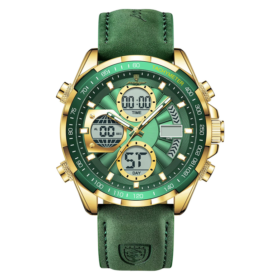 POEDAGAR Armbanduhr, Digitaluhr, Quarz, Blau, Silber, Herren - Bild 5