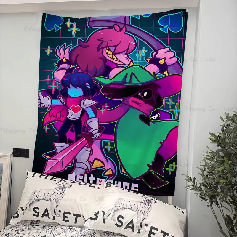 Deltarune Videospiel Wandteppich im Bohemian Tarot Stil, mehrfarbig, Textil, B/H: 70 x 50 cm - Bild 2