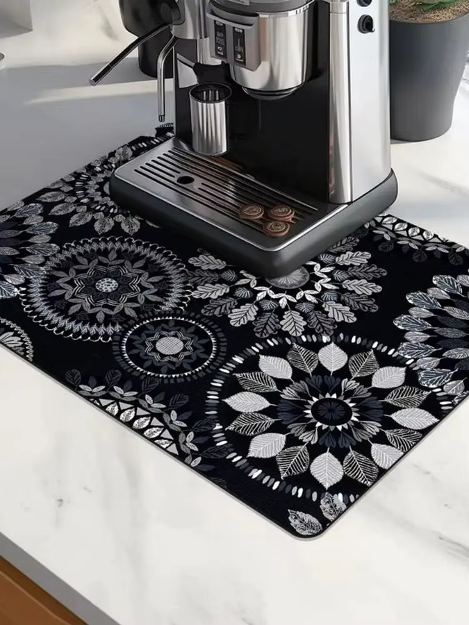 VIKAMA Kaffeemaschinen-Unterlage aus PVC, wasserabsorbierende und schnelltrocknende Thekenunterlage für die Küche - Bild 5