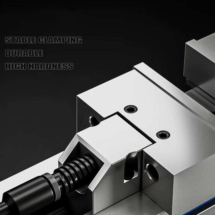 JCWIN Maschinenschraubstock GT100x100 & GT125x150 Präzisions-Tischschraubstock für CNC-Bearbeitungszentren, Drehmaschinen und Fräsmaschinen in Silber - Bild 4
