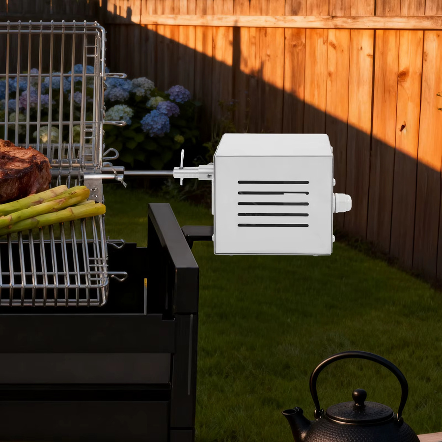 Elektrischer Rotisserie-Motor aus Edelstahl in Silber für BBQ-Grills mit 25 W Leistung - Bild 3