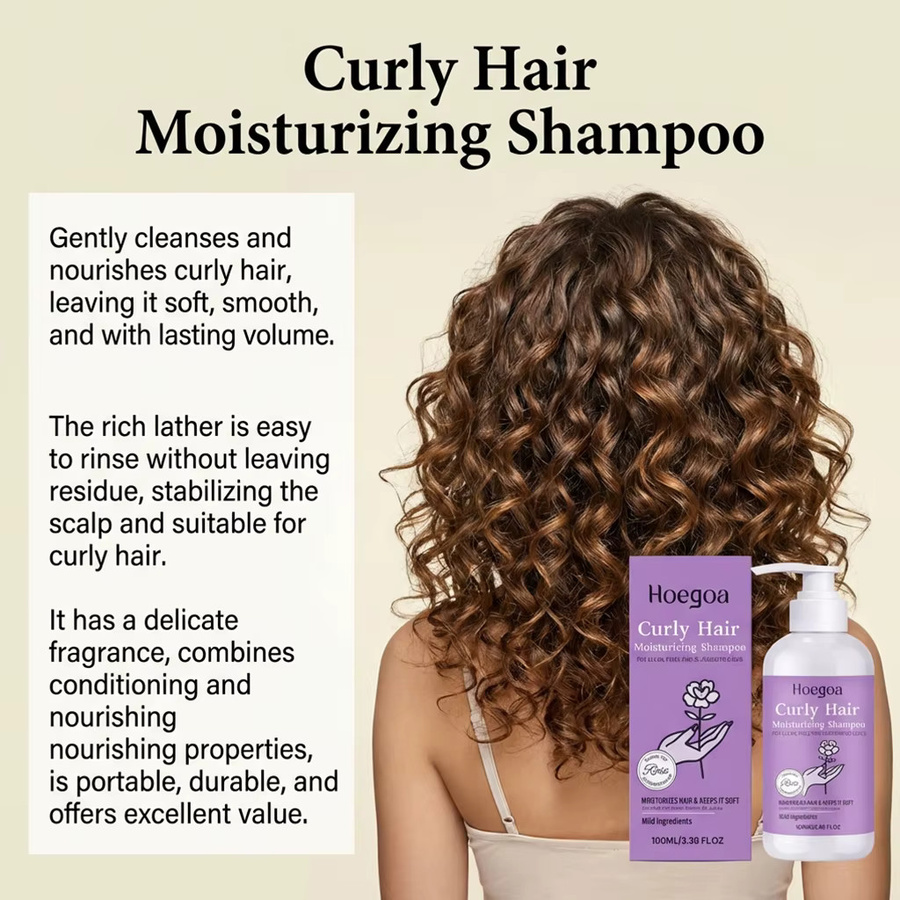 Feuchtigkeitsspendendes Shampoo für lockiges Haar, Unisex - Bild 3
