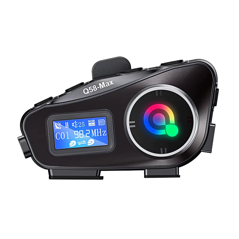 XINOWY Q58 Max Bluetooth-Gegensprechanlage für Motorradhelme, wasserdicht nach IP65, Schwarz - Bild 6
