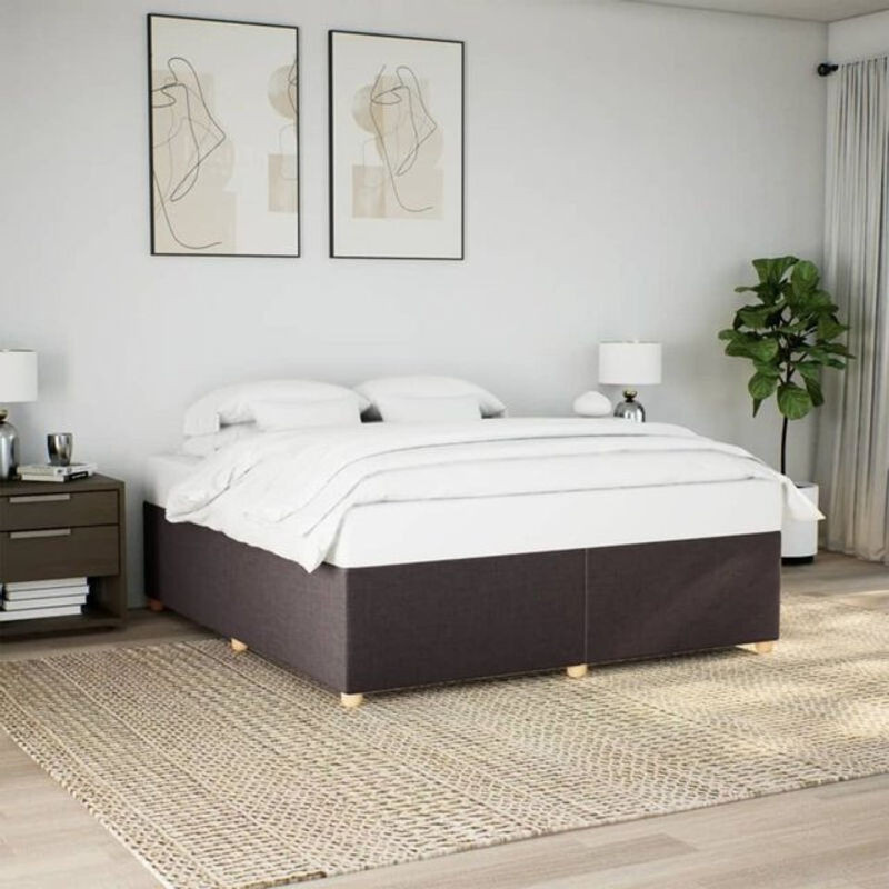 Polsterbett vidaxl in Braun aus Stoff ohne Matratze B/T: 200 x 200 cm - Bild 1