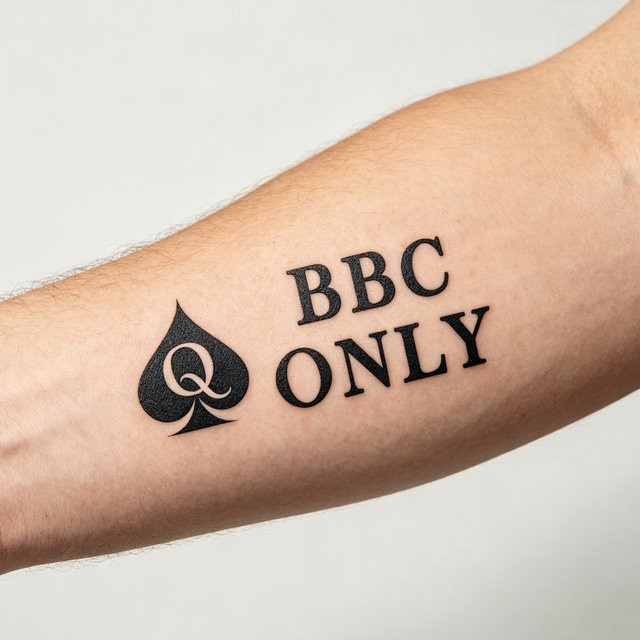 BBC ONLY Q Spade Temporäre Tattoos, 10 Blatt, 10 cm, wasserfest - Bild 1