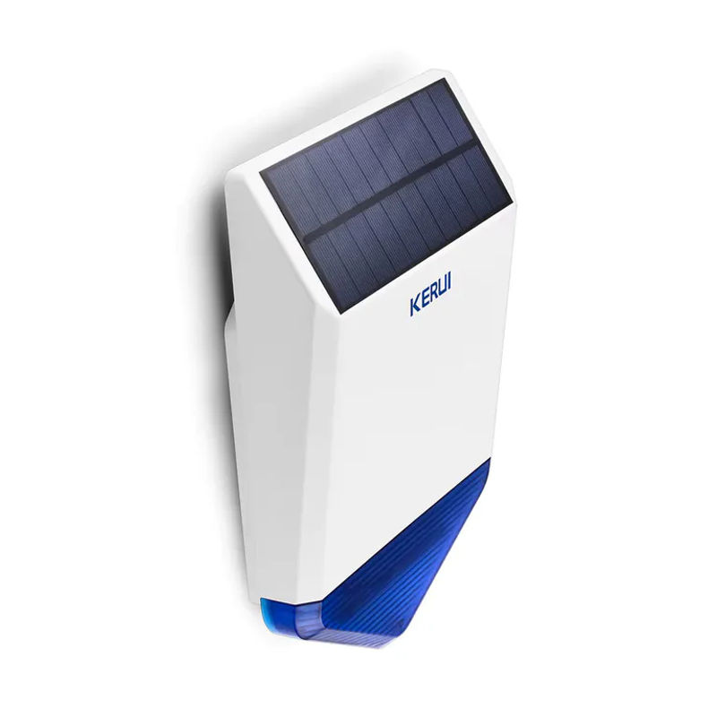 KERUI Solar-Sirenenpanel für Außenalarm mit Blitzlicht, Reaktionssound 110 dB und Stromversorgung, Farbe: Weiß, B/T/H: 30,0 x 20,0 x 0,0 cm - Bild 3