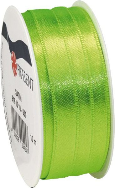 Satinband in Maigrün mit einer Breite von 10 mm - Bild 1