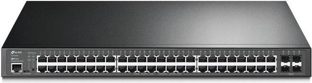TP-Link JetStream TL-SG3452P Managed Netzwerk-Switch mit 48 Gigabit Ports und PoE+ (384 W), Farbe: Schwarz - Bild 1