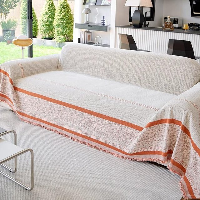 Rutschfeste Chenille-Sofaabdeckung für alle Jahreszeiten, einteilige Vollabdeckung, B/T: 180 x 130 cm - Bild 1