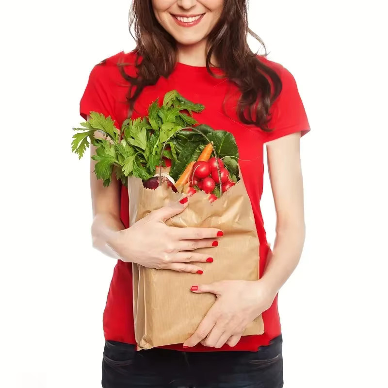 10 Stück braune Papiertüten mit Griffen in 3 verschiedenen Größen als Geschenktüten und Einkaufstaschen aus Kraftpapier - Bild 5