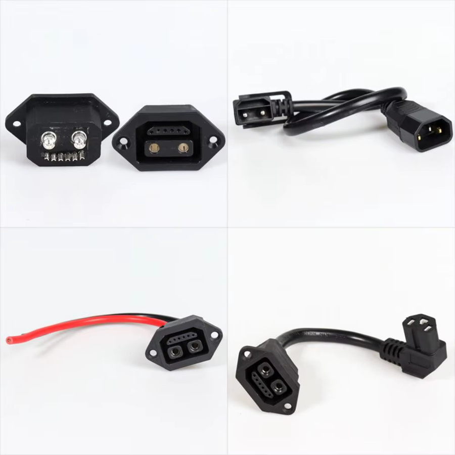 Adapter für Elektrofahrzeug-Ladegeräte mit 2.6mm E-Bike-Lithium-Batterie-Ladeschnittstelle und Kabel in Schwarz - Bild 3