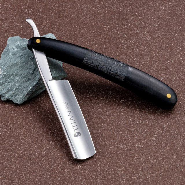 Titan Hirdl Gerader Rasierer mit Holzgriff, Herren - Bild 1