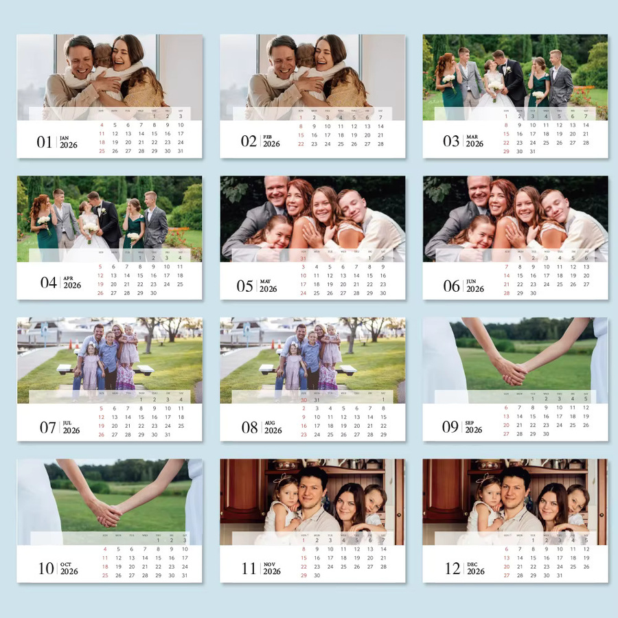 Personalisierter Tischkalender 2026 mit eigenen Fotos zur Gestaltung als individuelles Geschenk - Bild 5