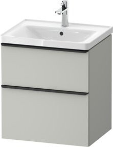 Duravit Waschtischunterschrank D-Neo Wandmontage Grau Matt mit Türen und internen Schubladen B/T/H: 58,4 x 45,2 x 62,5 cm - Bild 1