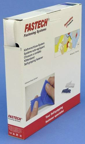 FASTECH Klettband zum Aufkleben mit Hotmelt Flauschteil, Farbe: Weiß, Breite: 20 mm, Länge: 25 m - Bild 1