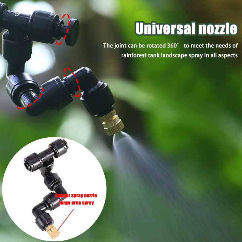 Rainforest Sprayer Automatisches Nebel-Timing-Sprühsystem mit doppelter Pumpensteuerung in Schwarz - Bild 2