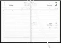 Soennecken Buchkalender 2027 DIN A5 mit Tages- und Monatsansicht in Schwarz, Grau oder Weiß - Bild 1