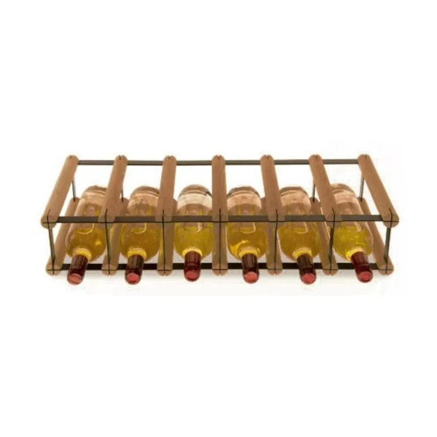 PROREGAL Modulares Weinregal Vinotega Mod aus massivem Kiefernholz, Braun geölt, H x B x T: 12,5 x 62,5 x 24,5 cm - Bild 2